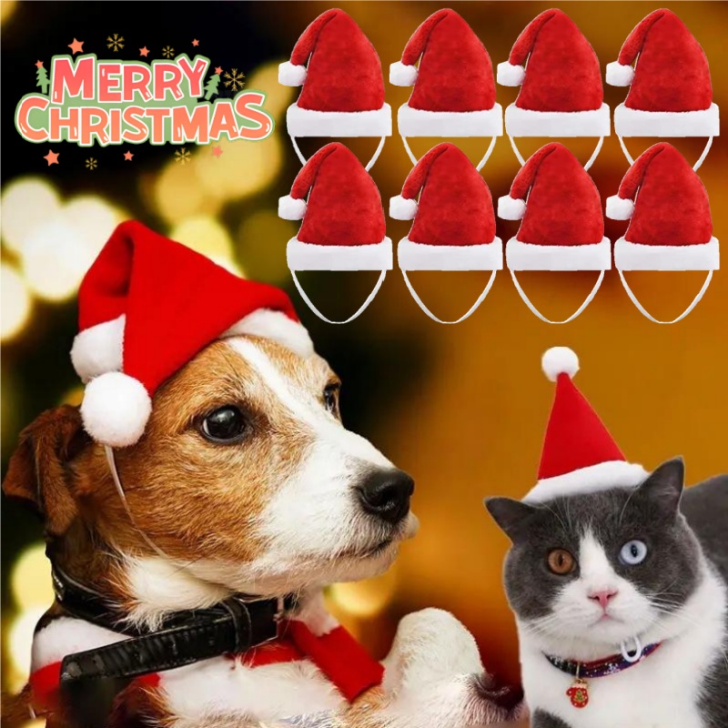 Christmas Pet Santa Hat Red Pl - Santa Hat Plush recension och pris