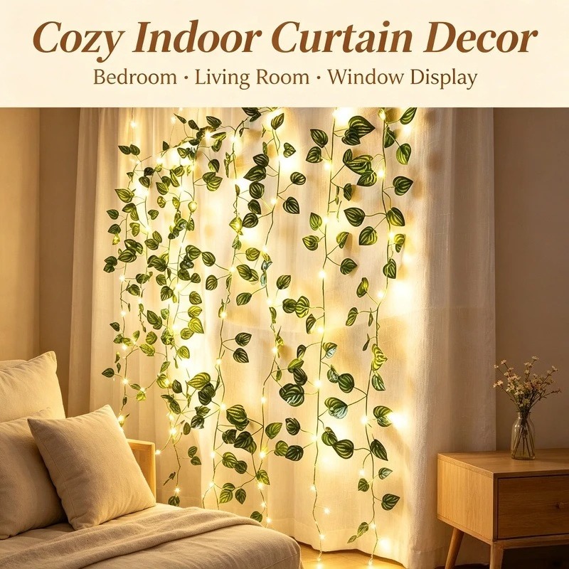 2M Artificial Leaf LED String  - Led Fairy String Lights recension och pris