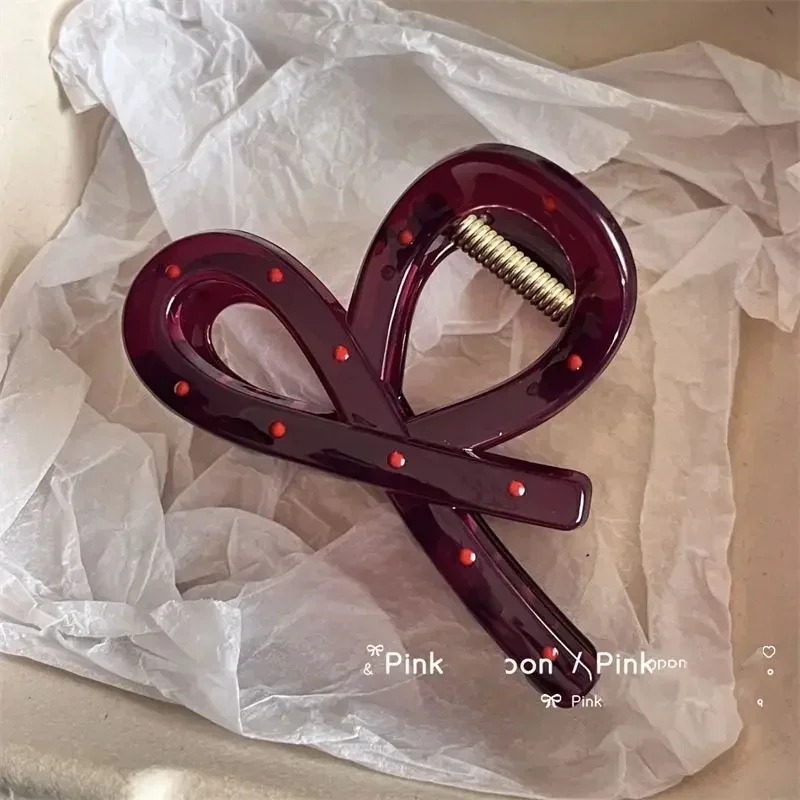 2Pcs Women Vintage Red Polka D - Ribbon Bow Gift recension och pris