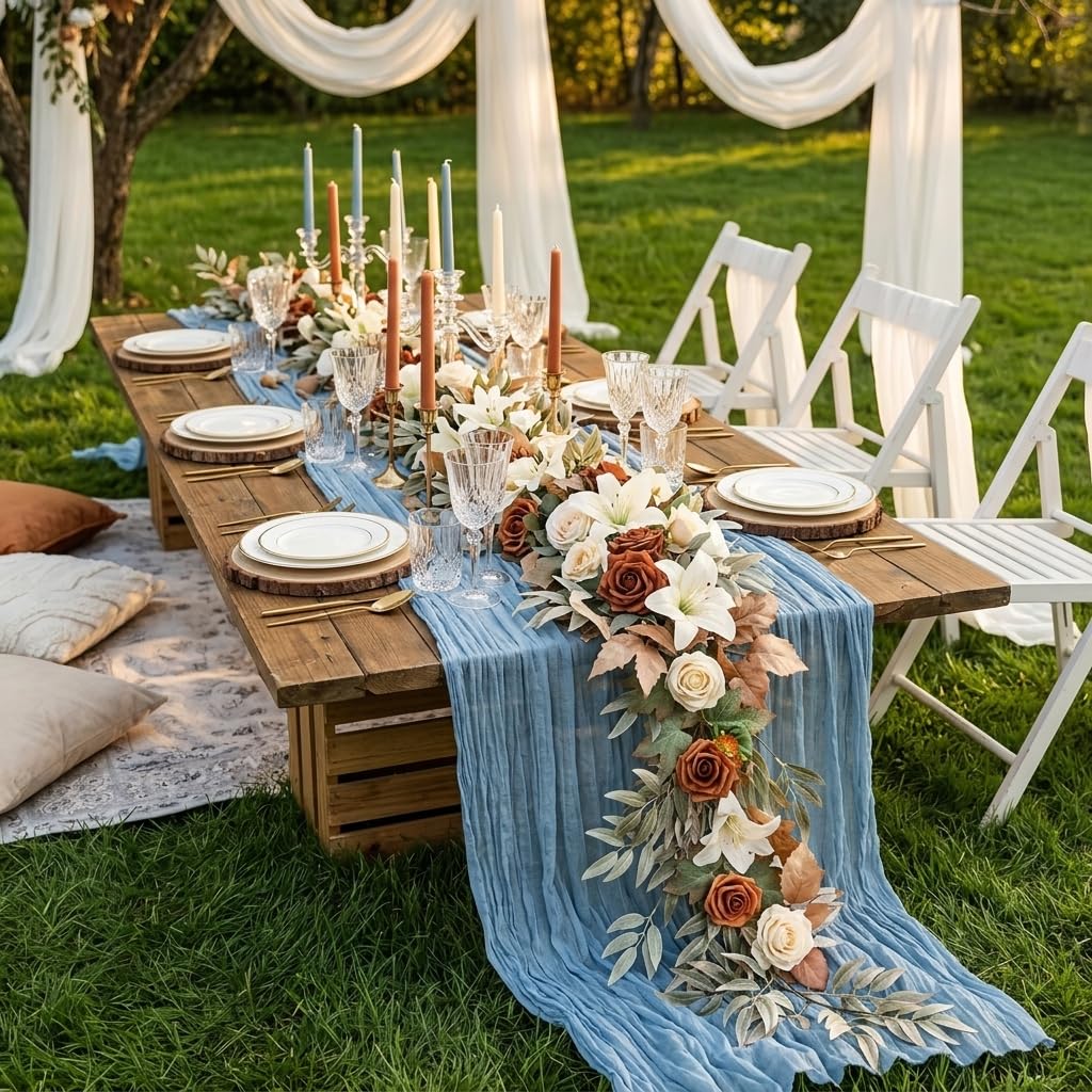 Set of 10 Table Runner Gauze C - Christmas Table Runner recension och pris