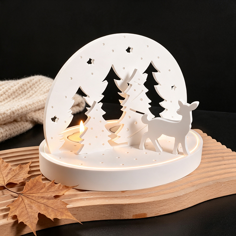 Christmas Elk Tealight Candle  - Holiday Candle Set recension och pris