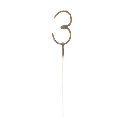 Number 3 Sparkler Flame Candle - Holiday Candle Set recension och pris