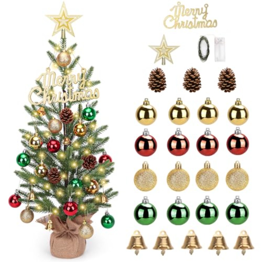 2FT Mini Christmas Tree, Table - Christmas Tree Artificial recension och pris
