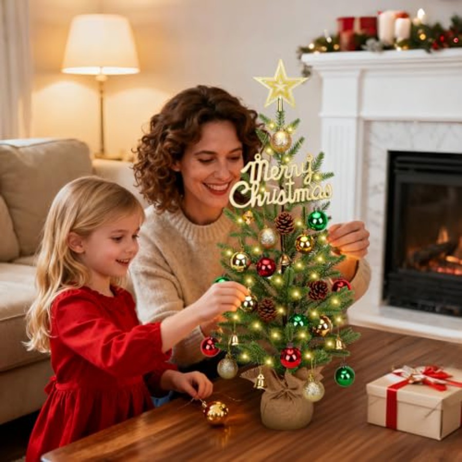 2FT Mini Christmas Tree, Table - Christmas Tree Artificial recension och pris
