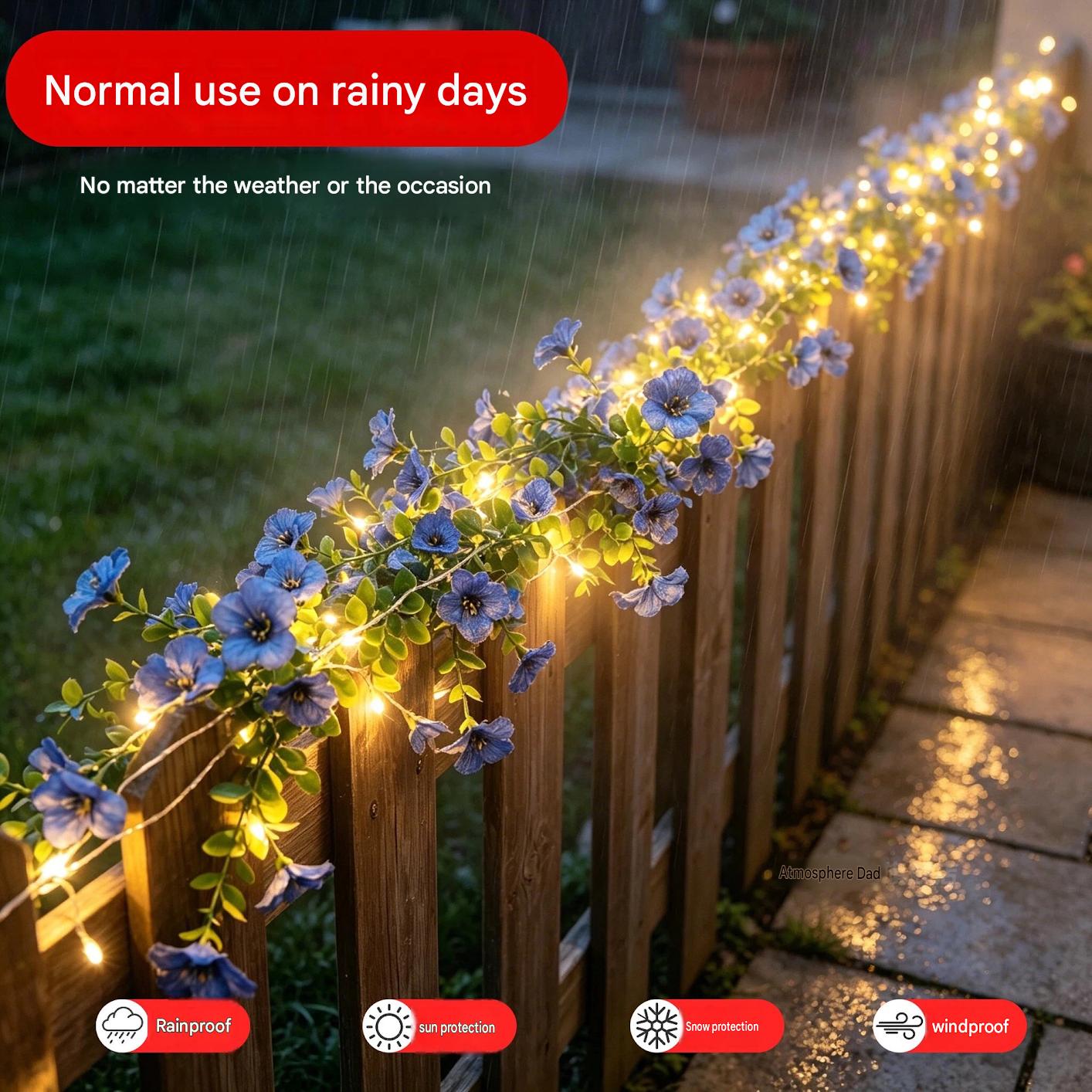 Solar Rose Vine String Lights  - Led Fairy String Lights recension och pris