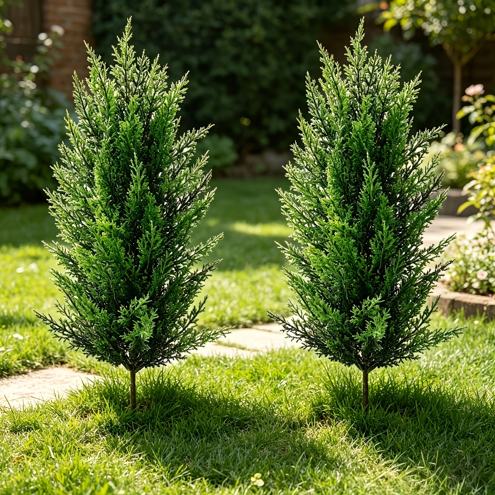 2PC Outdoor Artificial Pine Tr - Christmas Tree Artificial recension och pris