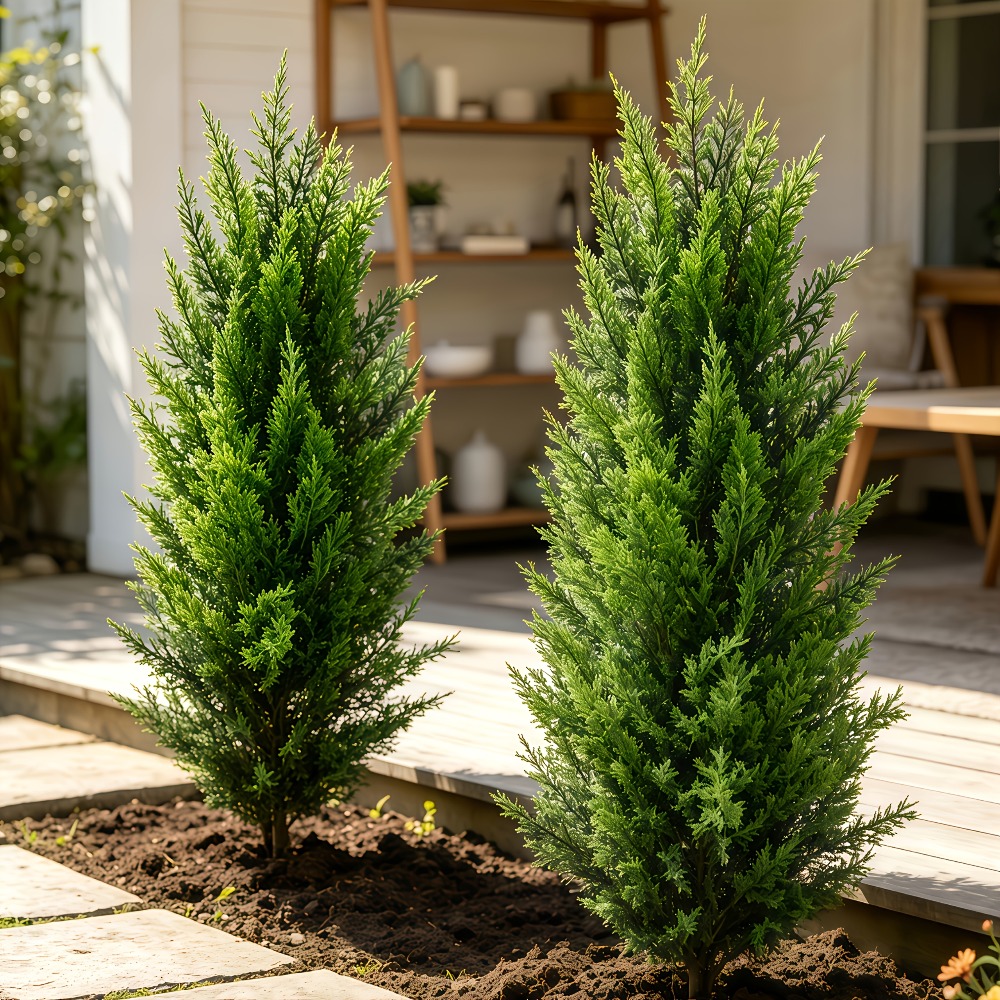 2PC Outdoor Artificial Pine Tr - Christmas Tree Artificial recension och pris