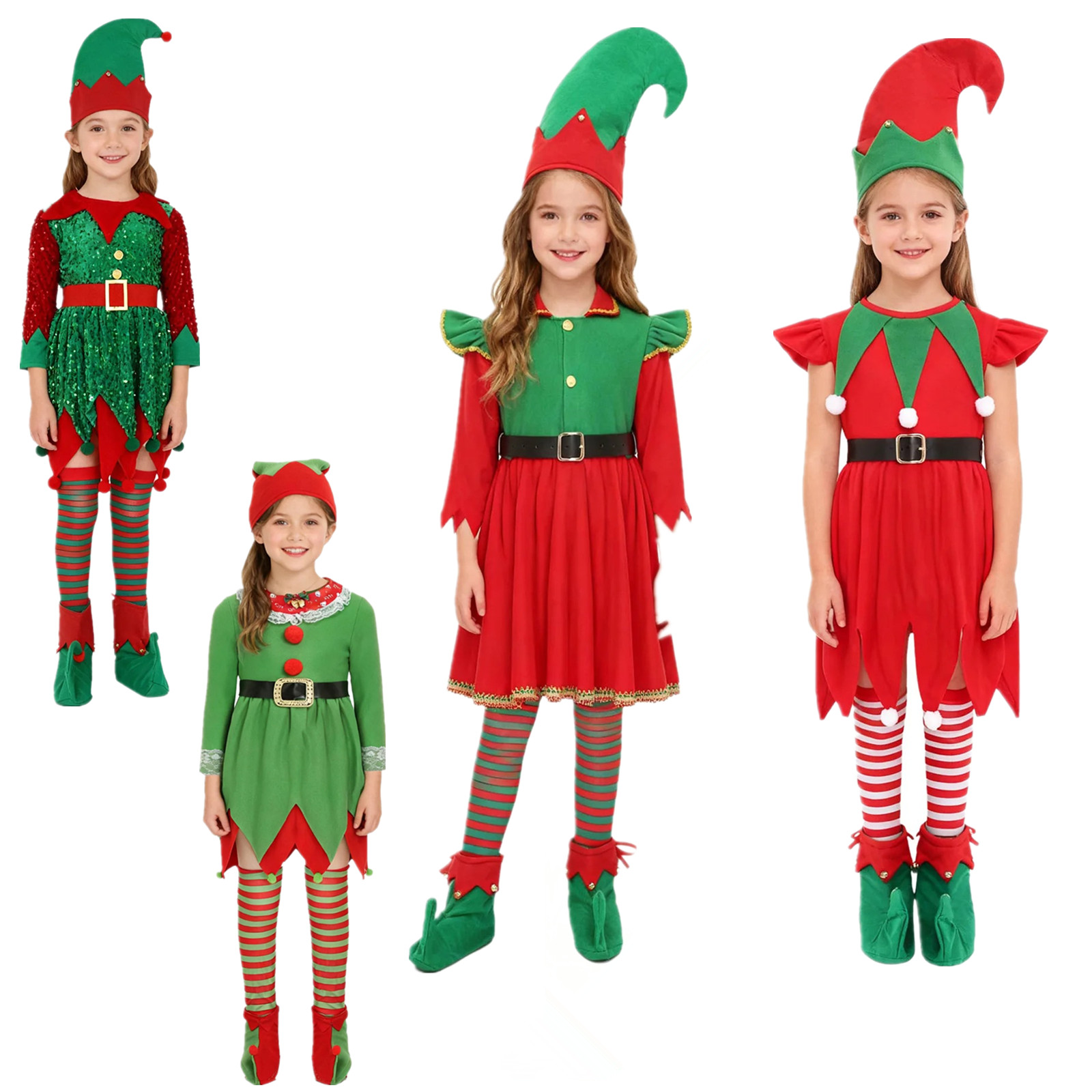 Elf Girl Christmas Costume San - Elf Costume Christmas recension och pris