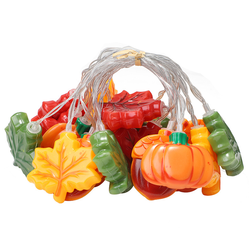 Fall Maple Leaf Pumpkin Acorn  - Led Fairy String Lights recension och pris
