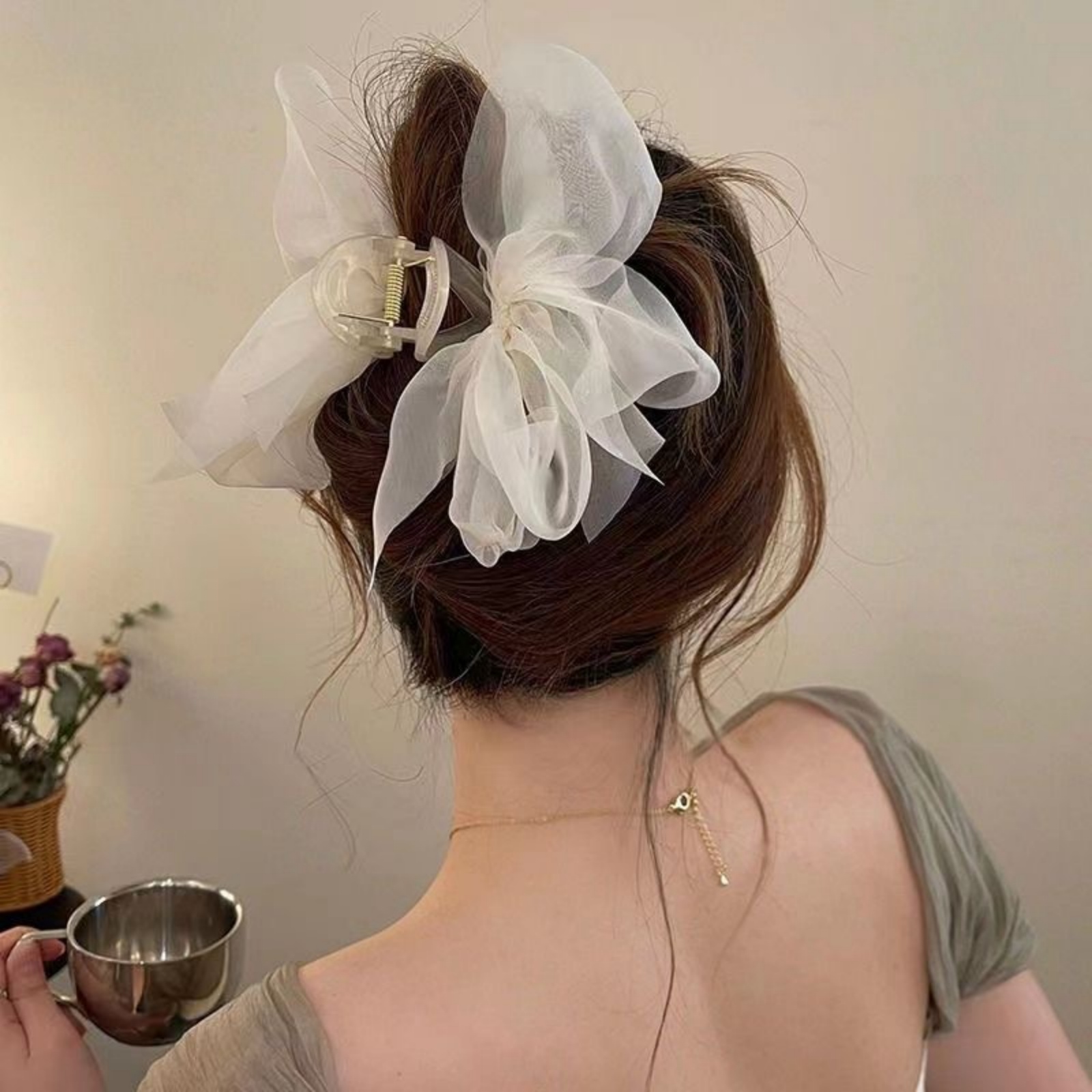 1PCFashion Mesh Tulle Large Bo - Ribbon Bow Gift recension och pris