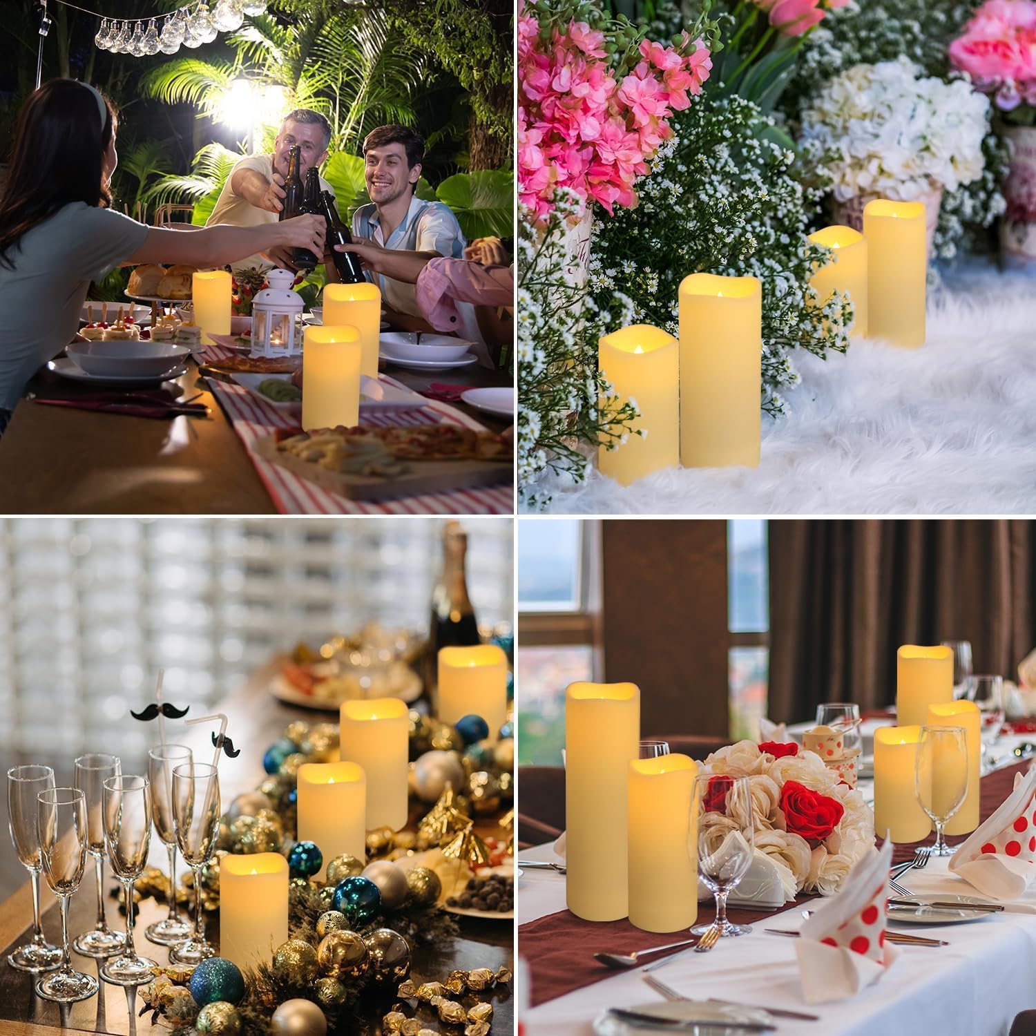 Set of 96 Waterproof Outdoor F - Holiday Candle Set recension och pris